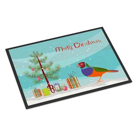 Carolines Treasures 24 x 36 in. Amadina Merry Christmas Indoor or Outdoor Mat CK4486JMAT